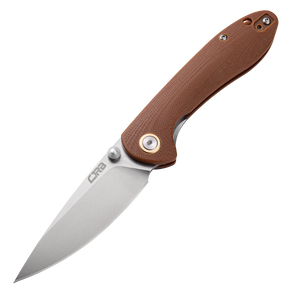 CJRB Feldspar J1912S D2 Blade G10(Contoured & Cnc Pattern Texture) Handle Folding Knives - Brown (J1912S-BNC)