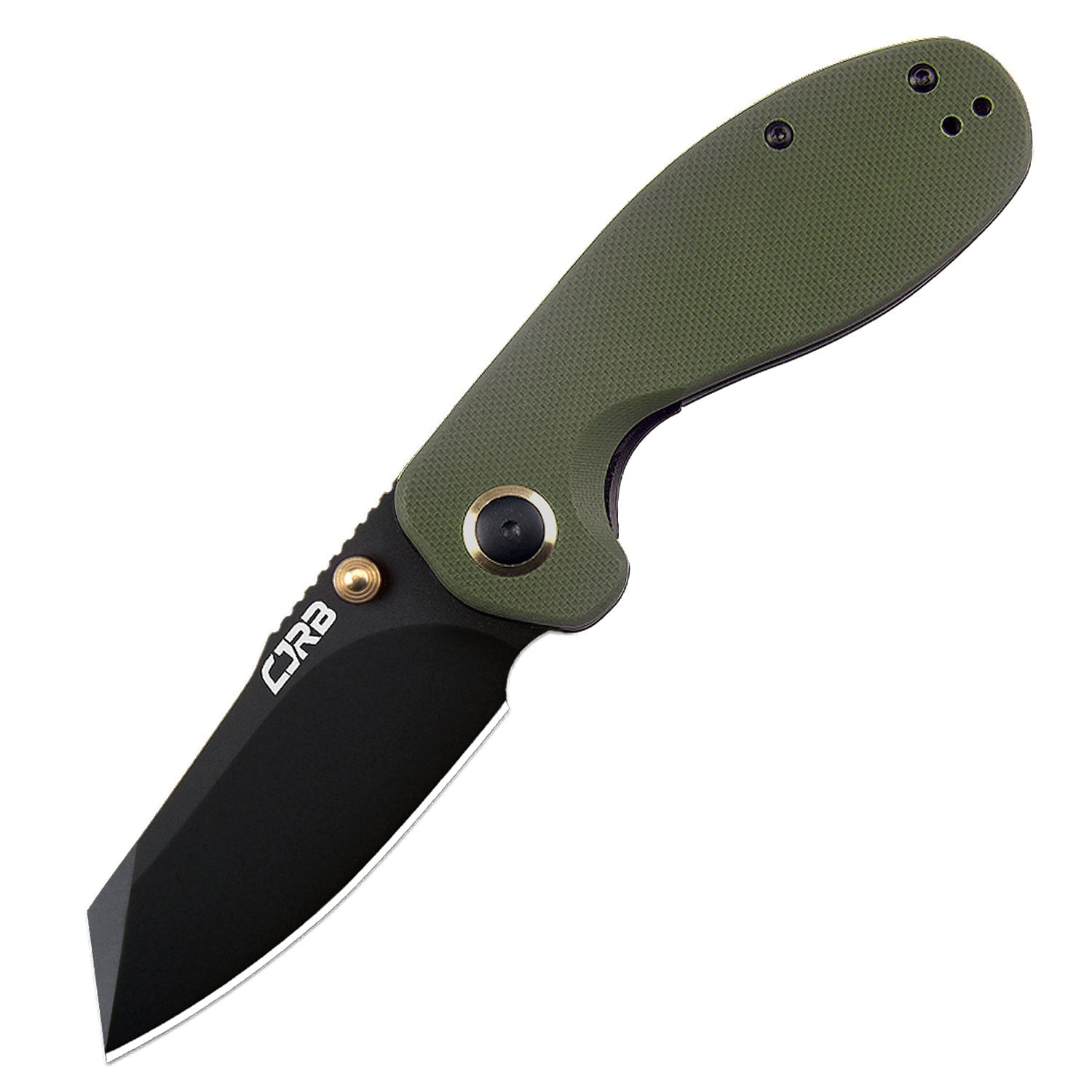 CJRB More Maileah J1918L Black Pvd Coated AR-RPM9  Steel Blade Folding Knives - Green (J1918L-BGN)