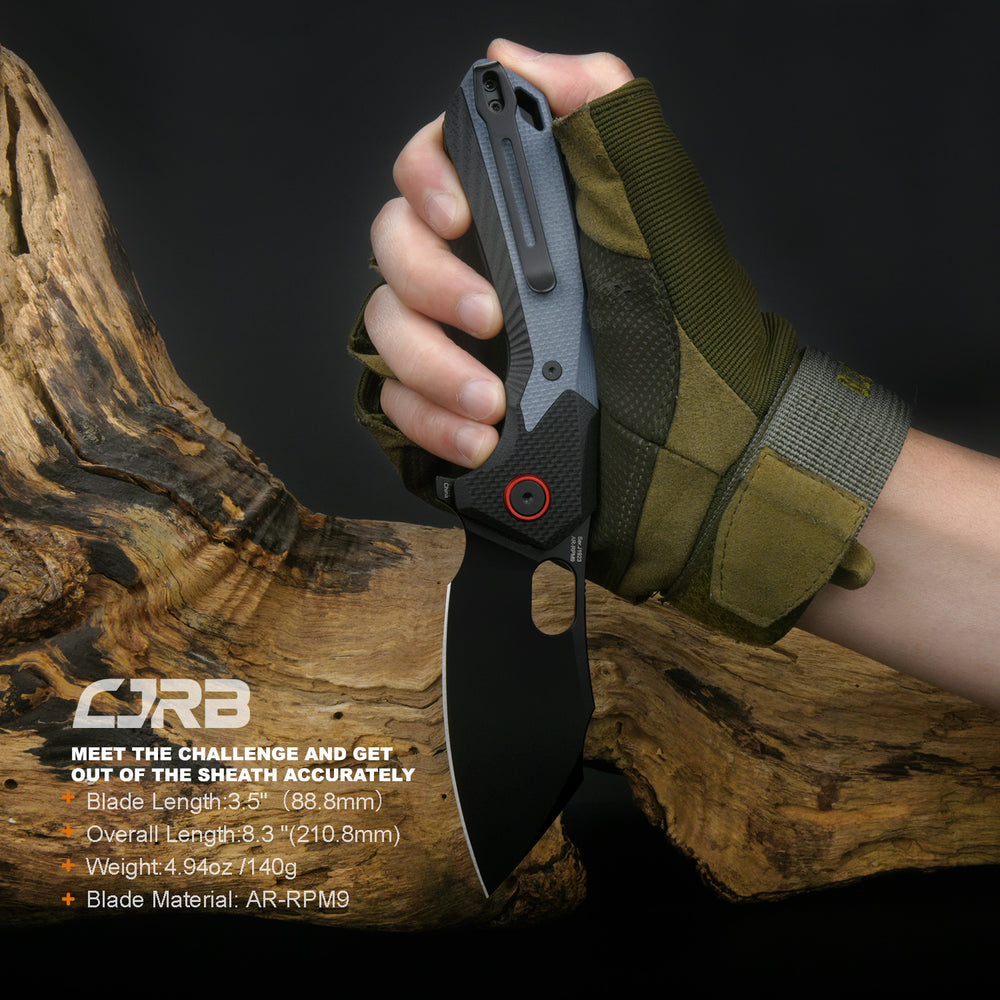 CJRB Caldera J1923 AR-RPM9 Steel Blade G10 Handle Folding Knives - Blue (J1923-BBU)