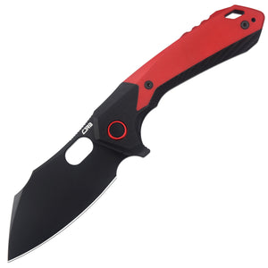 CJRB Caldera J1923 AR-RPM9 Steel Blade G10 Handle Folding Knives - Red (J1923-BRE)