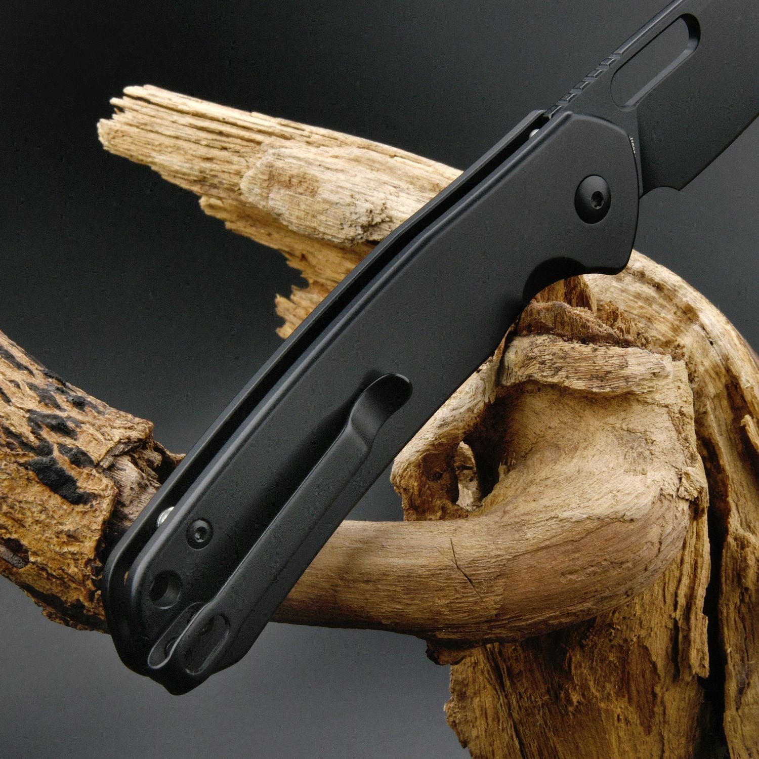 CJRB Pyrite-Alt Wharncliffe J1925A AR-RPM9 Steel Blade Steel Handle Folding Knives - STEEL(Black)