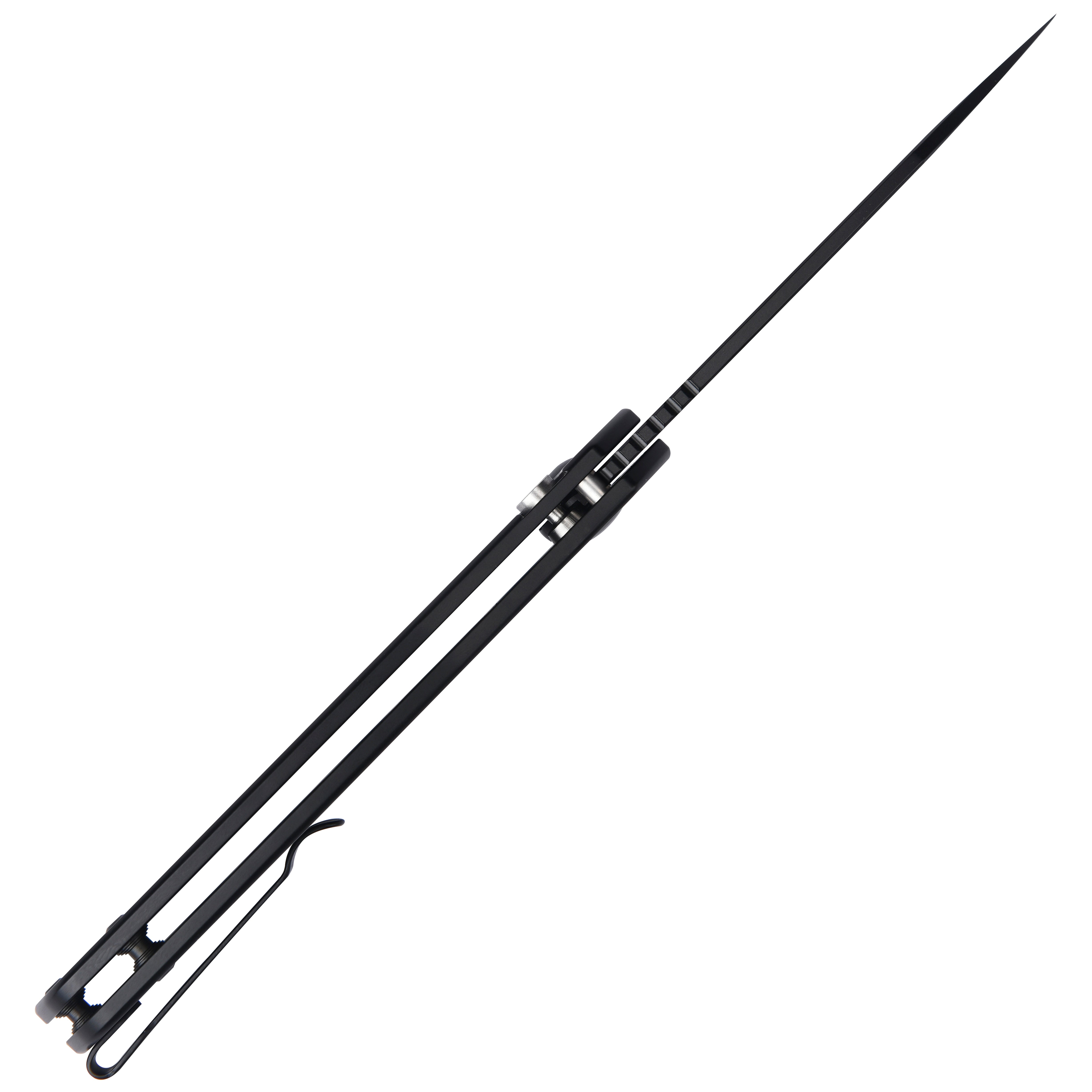 CJRB Large Pyrite-Alt Wharncliffe J1925AL AR-SFII Steel Blade Steel Handle Folding Knives - Black PVD Coating (J1925AL-BBK)