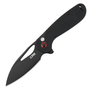 CJRB Lago J1926 AR-RPM9 Steel G10 Handle Folding Knives - Black PVD Blade Black G10 Handle (J1926-DE)