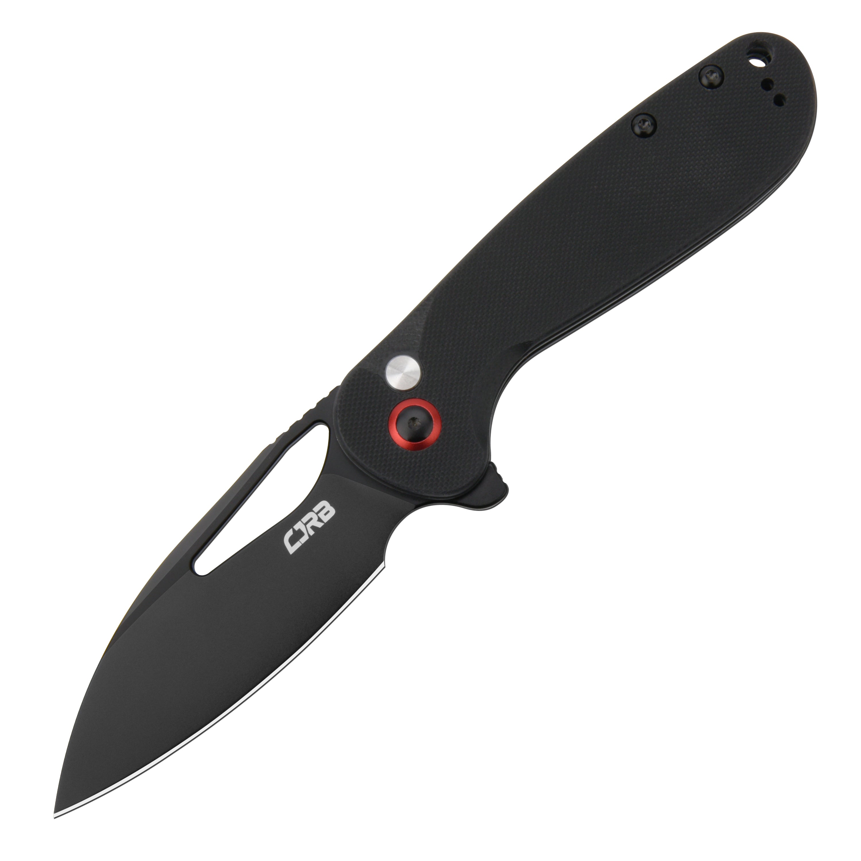 CJRB Lago J1926 AR-RPM9 Steel G10 Handle Folding Knives - Black PVD Blade Black G10 Handle (J1926-DE)