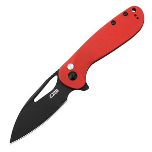 CJRB Lago J1926 AR-RPM9 Steel G10 Handle Folding Knives - Black PVD Blade Red G10 Handle (J1926-BRE)