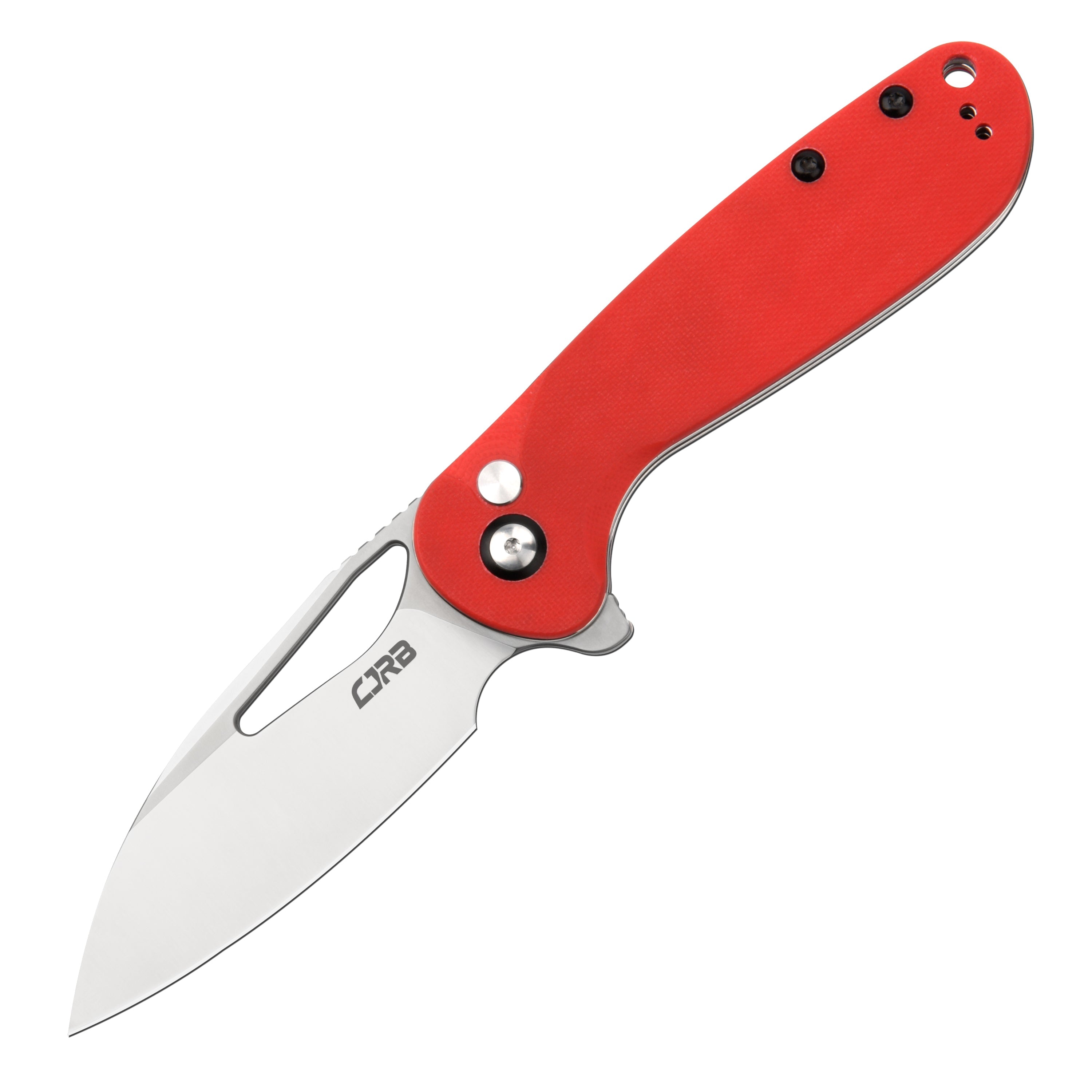 CJRB Lago J1926 AR-RPM9 Steel G10 Handle Folding Knives - Sand Polish Blade Red G10 Handle (J1926-RE)