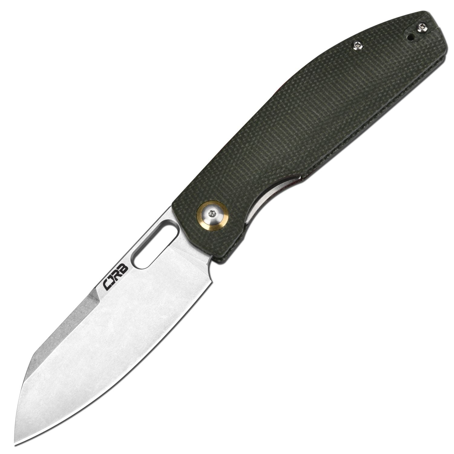 CJRB Ekko J1929 Liner Lock AR-RPM9 Steel Blade Micarta Handle Folding Knives - Micarta Green (J1929-MGN)