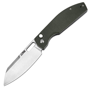 CJRB Ekko J1929 Button Lock AR-RPM9 Steel Blade Folding Knives - Micarta Green (J1929B-MGN)