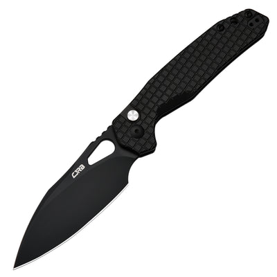 CJRB Frack J1931 AR-RPM9 Steel Blade Steel(Frag pattern) Handle Folding Knives - Black PVD (J1931-BFST)