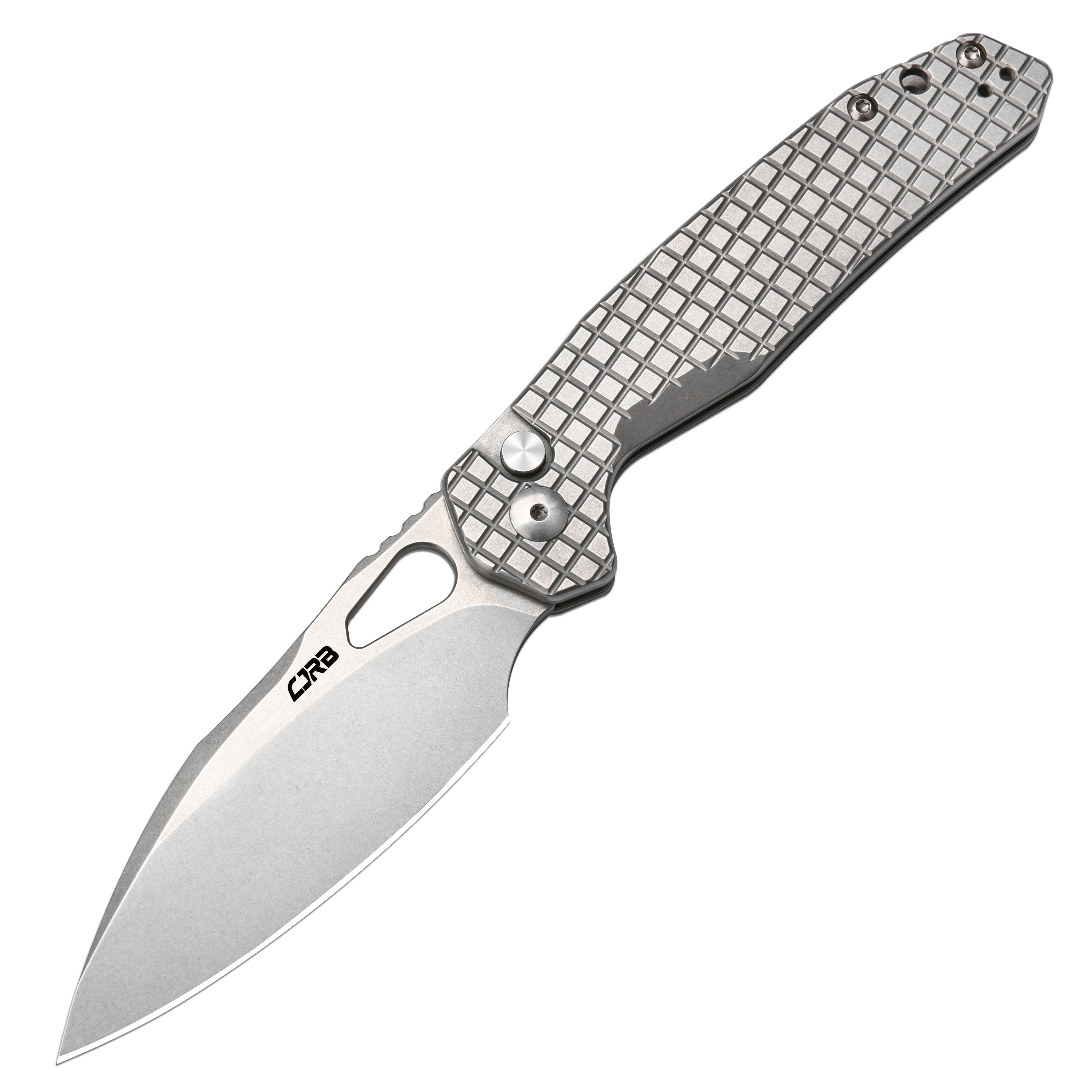 CJRB Frack J1931 AR-RPM9 Steel Blade Steel(Frag pattern) Handle Folding Knives - Stone Wash (J1931-FST)