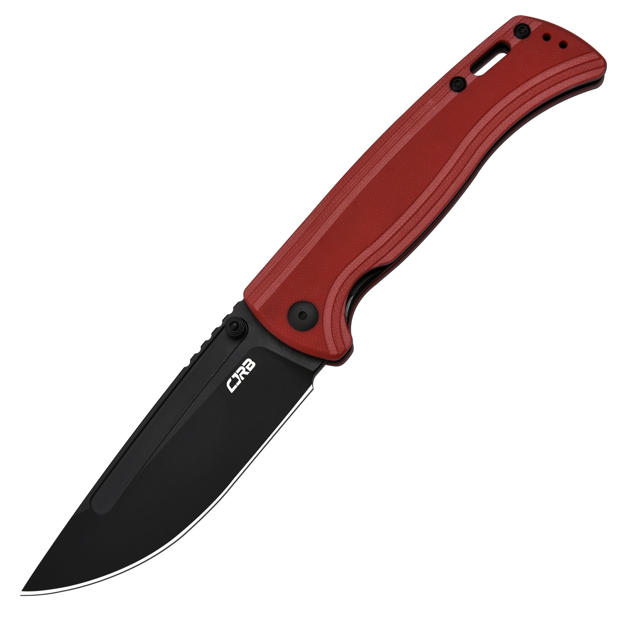 CJRB Resource J1932 AR-RPM9 Steel G10 Handle Folding Knives - Black PVD / Red (J1932-BRE)