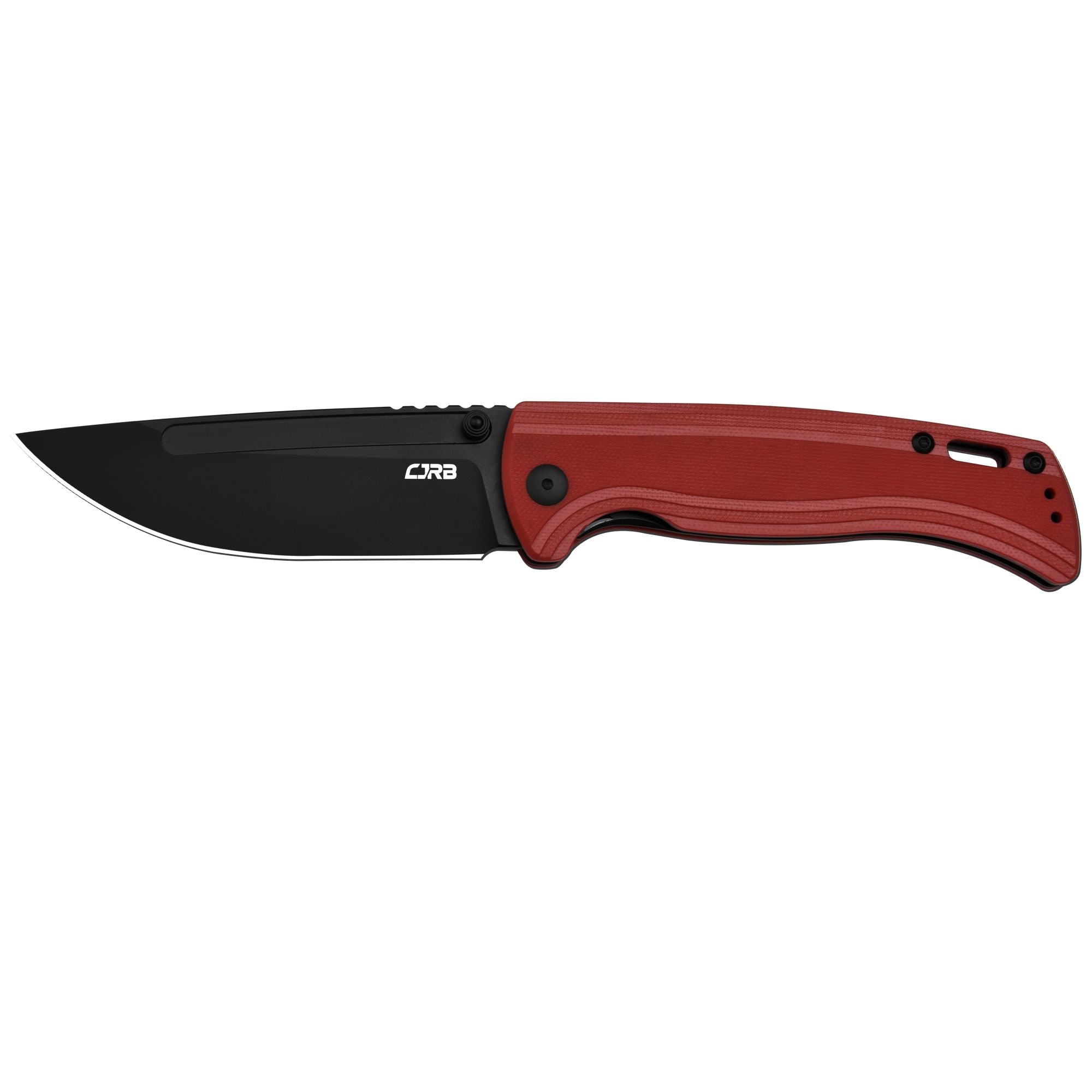 CJRB Resource J1932 AR-RPM9 Steel G10 Handle Folding Knives - Black PVD / Red (J1932-BRE)