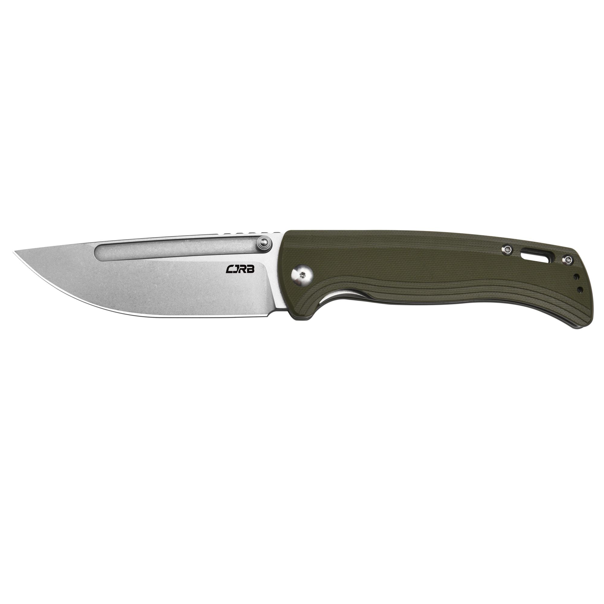 CJRB Resource J1932 AR-RPM9 Steel G10 Handle Folding Knives - Stone Wash / Green (J1932-GN)