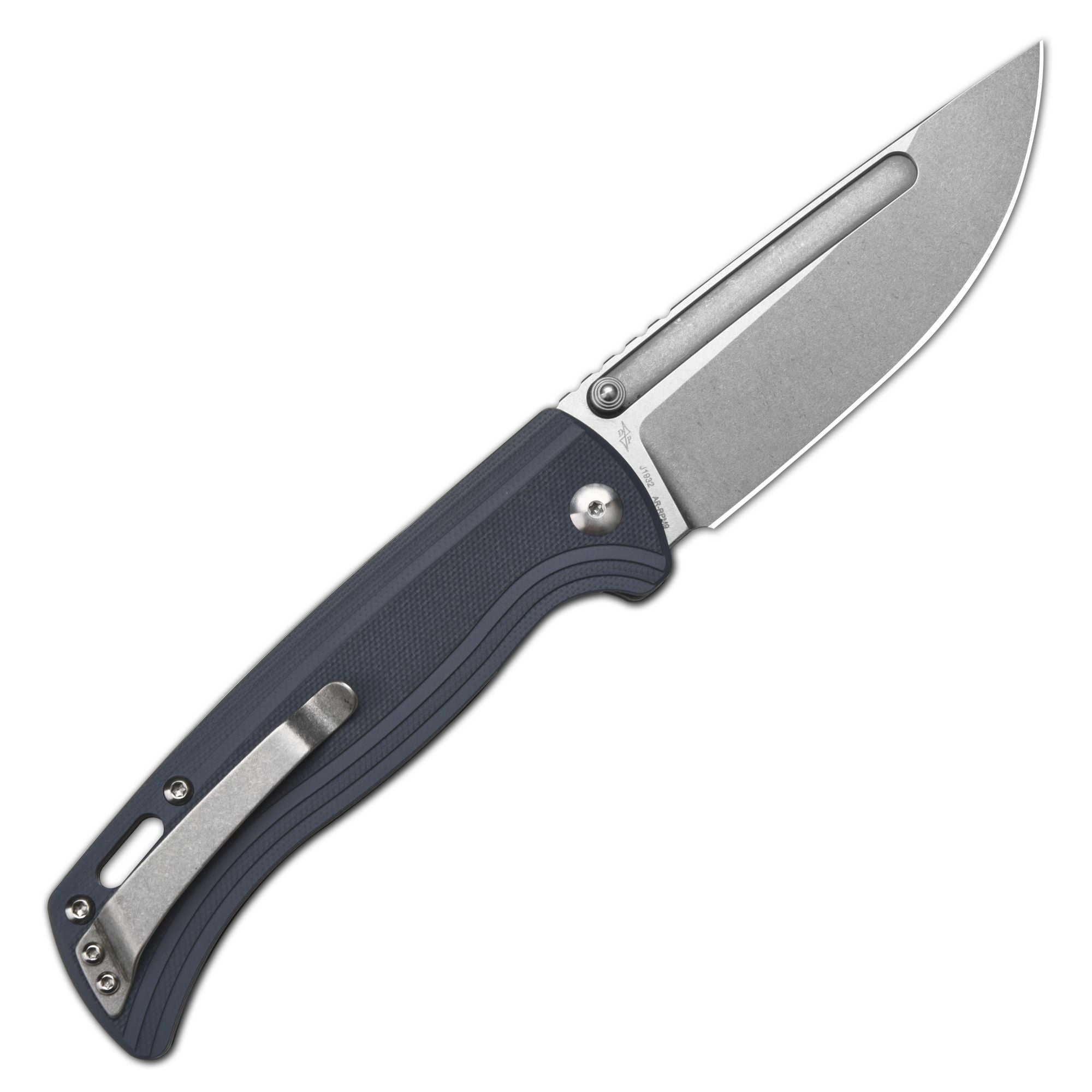 CJRB Resource J1932 AR-RPM9 Steel G10 Handle Folding Knives - Stone Wash / Grey (J1932-GY)