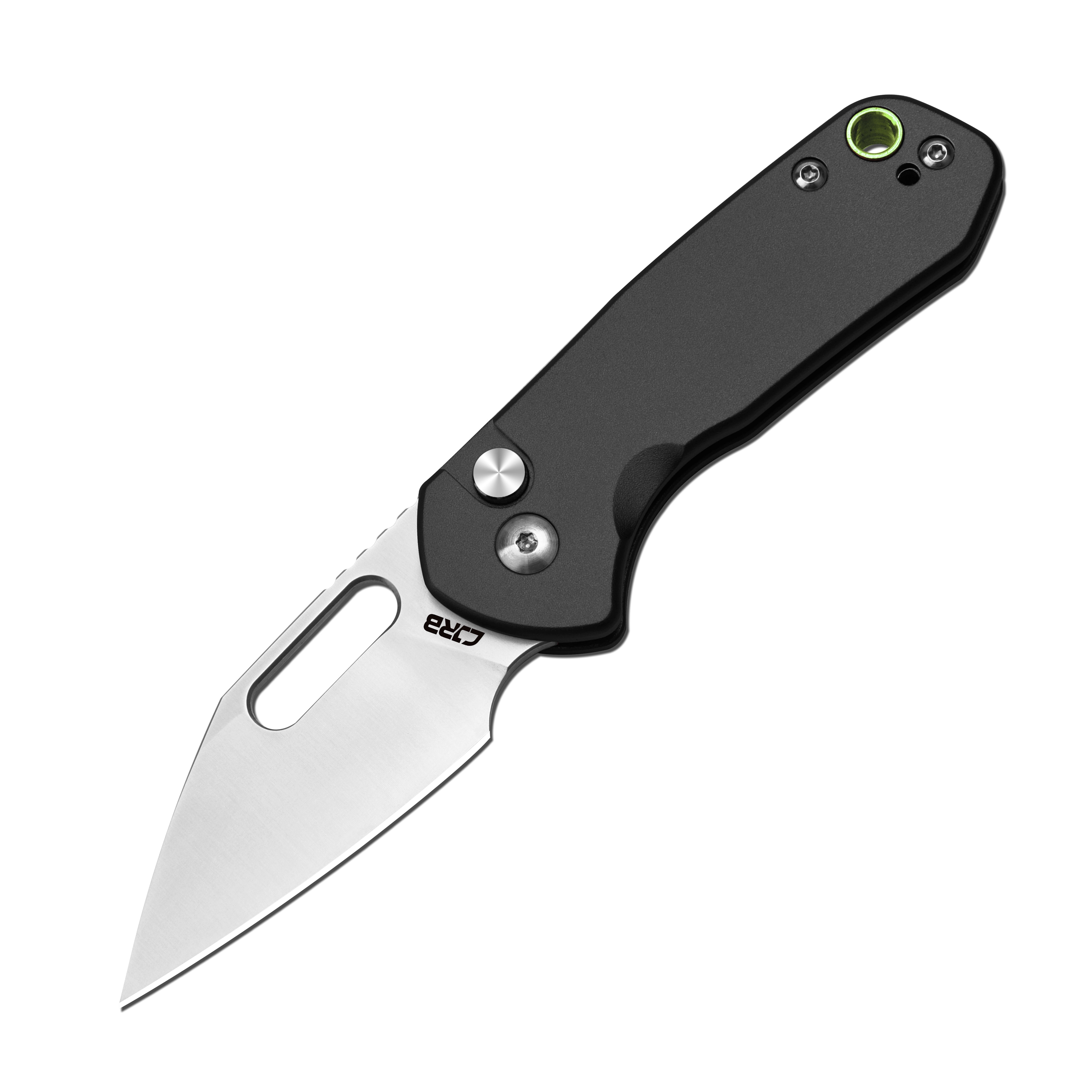 Cjrb Mini Pyrite J1933 AR-RPM9 Steel Blade Aluminium Handle Folding Knives - Sand Polish / Black (J1933-BK)