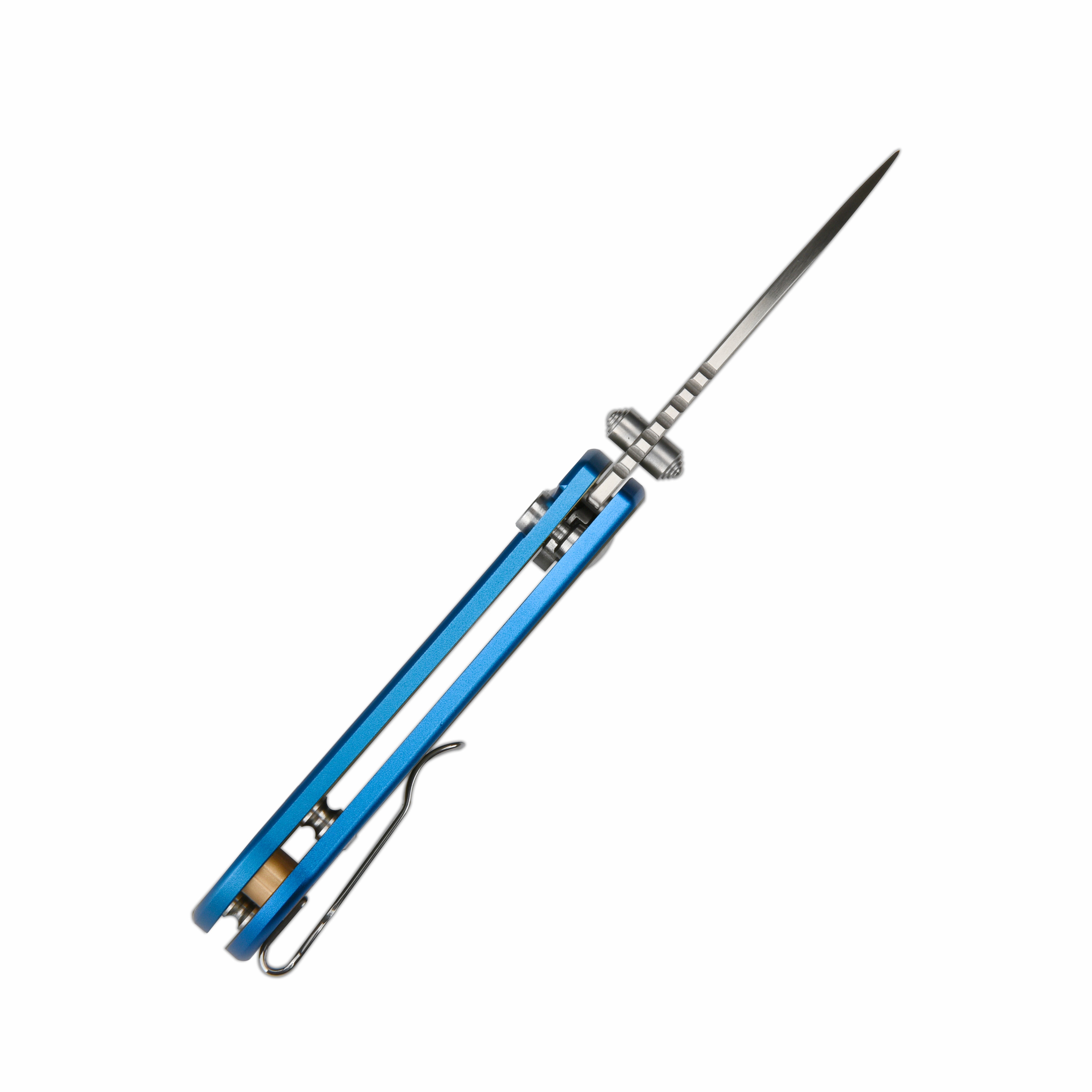 CJRB Mica J1934 AR-RPM9 Steel Blade Aluminium Handle Folding Knives - Sand Polish / Blue (J1934-BU)