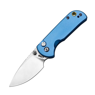 CJRB Mica J1934 AR-RPM9 Steel Blade Aluminium Handle Folding Knives - Sand Polish / Blue (J1934-BU)