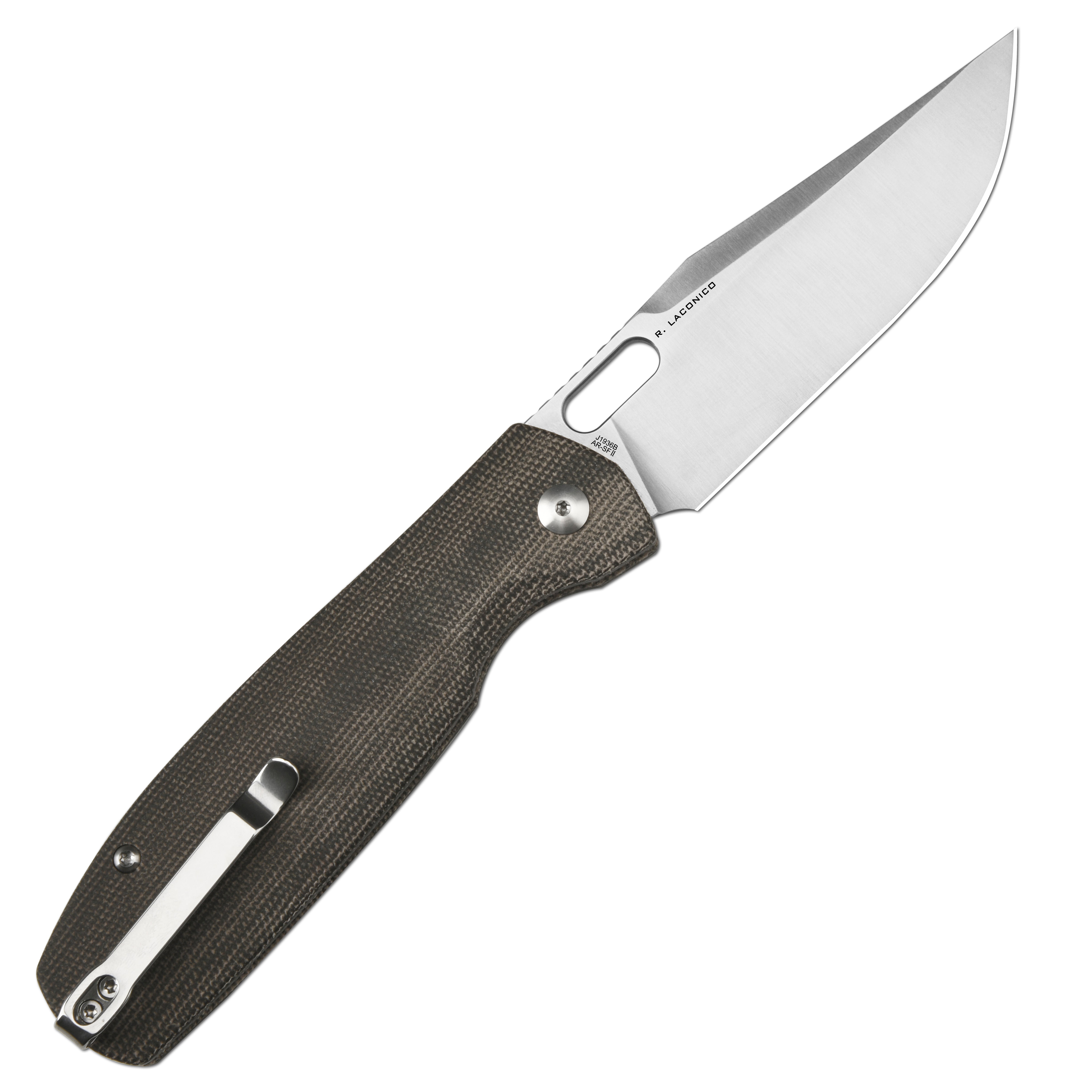 CJRB Prado J1936 AR-SFII Steel Blade Micarta Handle Button Lock Folding Knives(Limited Edition)