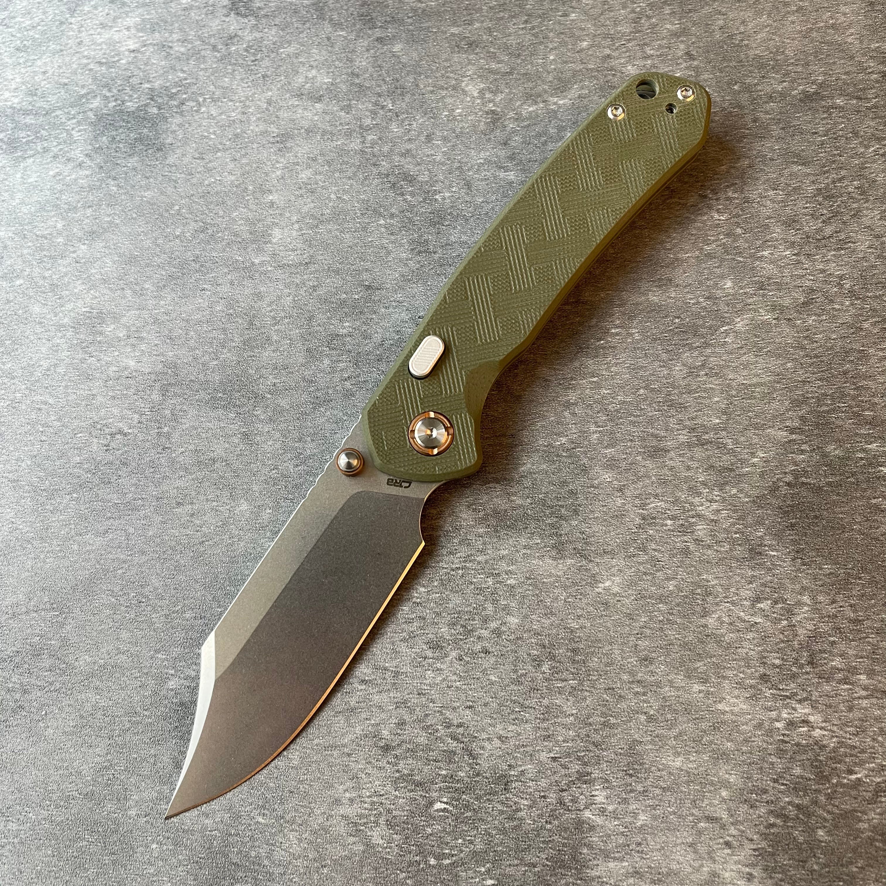 CJRB Bowie Pyrite J1942X AR-RPM9 Steel G10 Handle Folding Knives(Prototype)