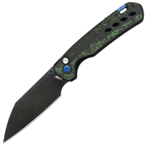 CJRB Interstellar Pyrite-Light J1945G S90V Blade Titanium and Fat Carbon Inlay Handle Folding Knives(Limited edition)