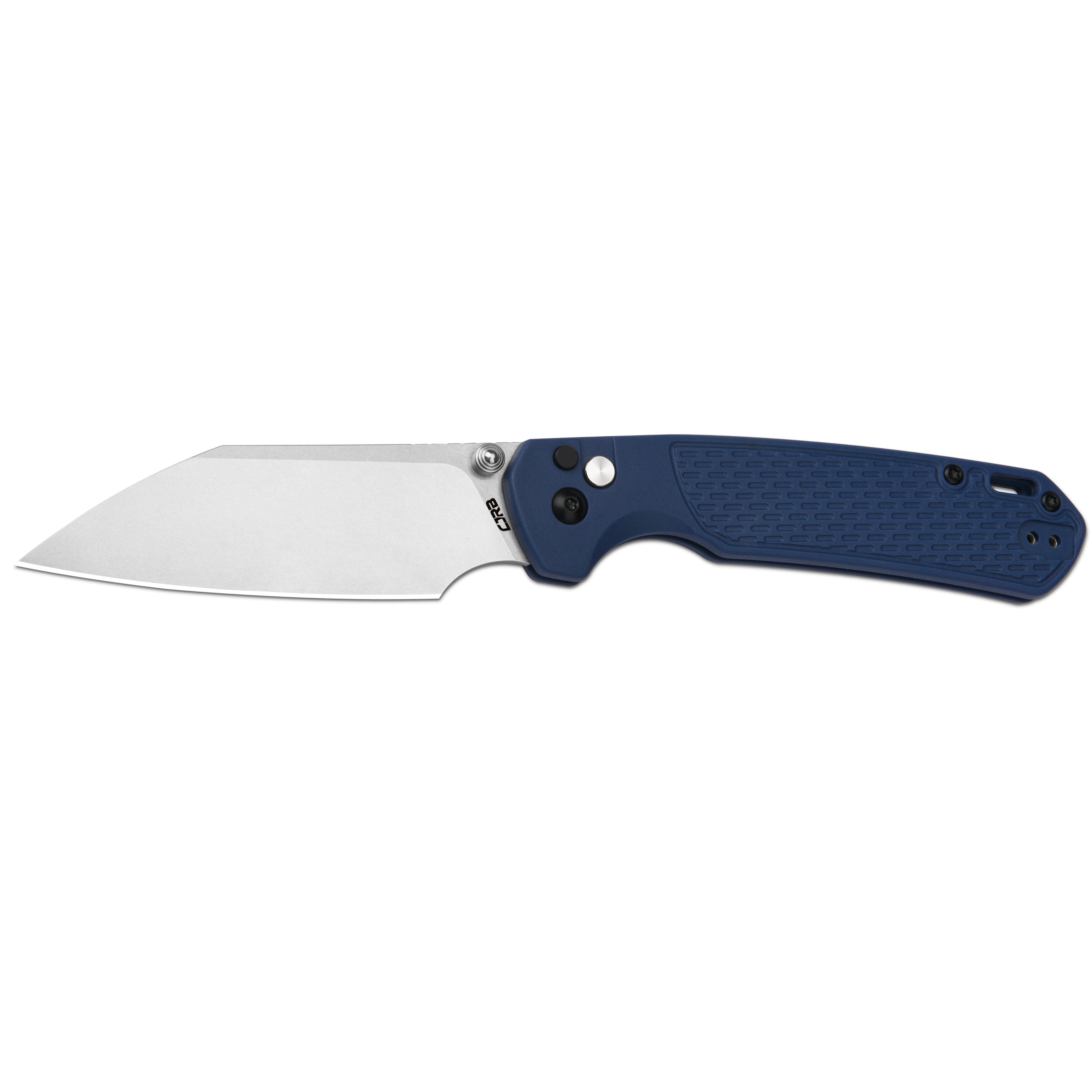 CJRB Large Pyrite-Light J1945L AR-RPM9 Steel Blade FRN Handle Folding Knives - Blue FRN Handle/Stone Wash Blade (J1945L-BU)