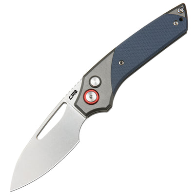 CJRB Version J1949 AR-RPM9 Blade Aluminum and G10 Handle Folding Knives - Stone Wash / Gray Aluminum& Blue G10 (J1949-GY)