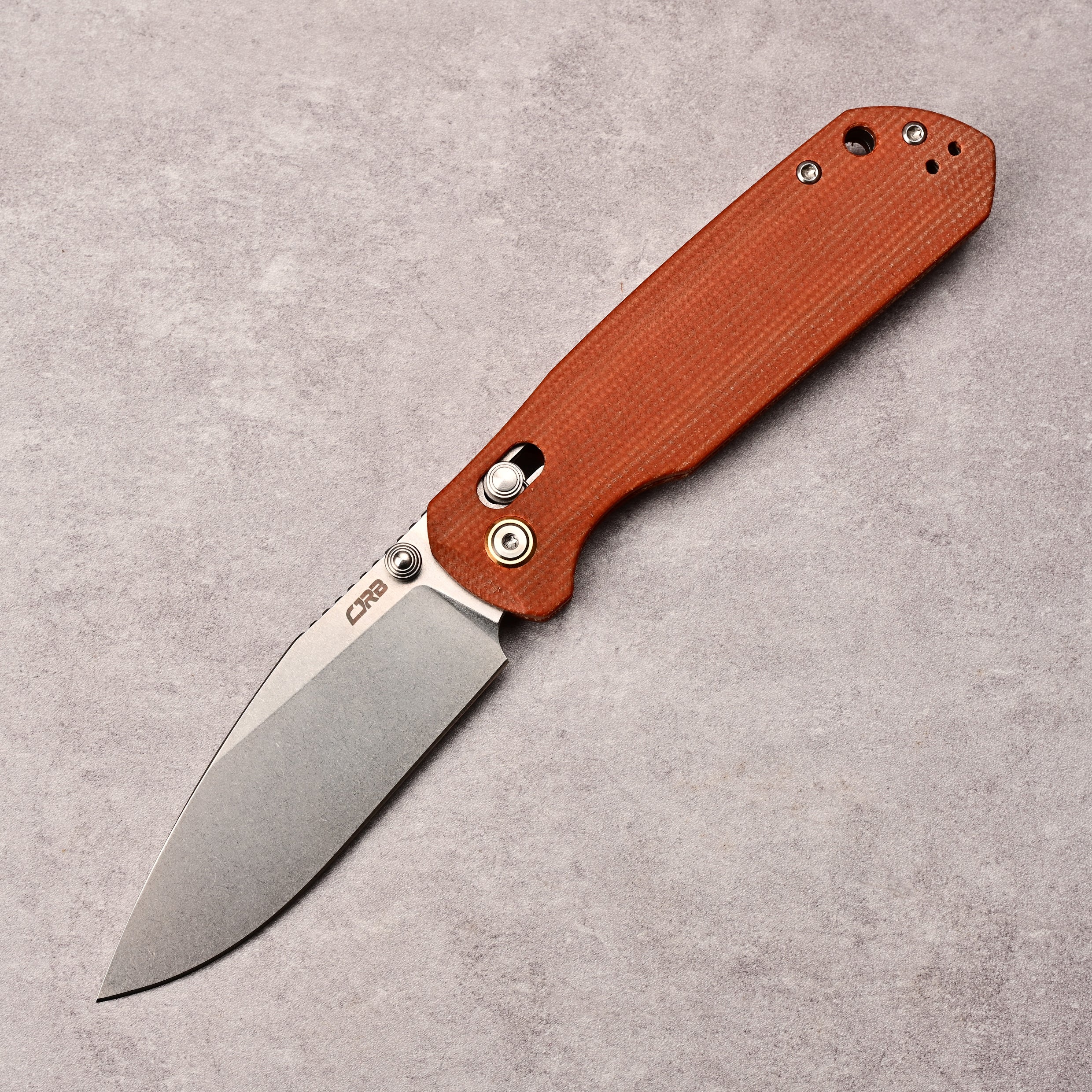 CJRB  Prototype Mega Maximal J1954L AR-RPM9 Steel Blade Micarta Handle Folding Knives