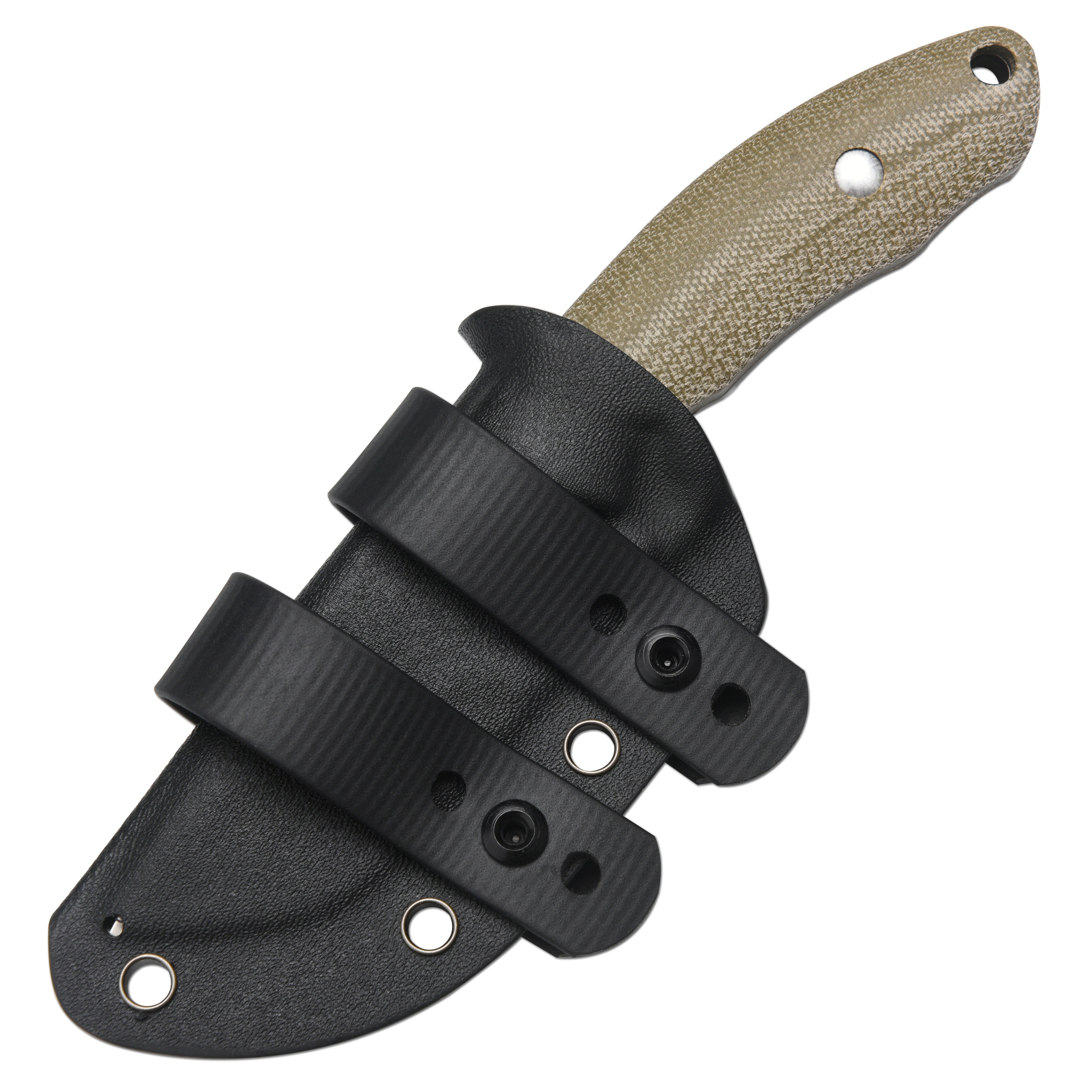 CJRB Mutt J1958 AR-RPM9 Steel Blade Fixed Blade Knives - Mircarta (J1958-ODG)