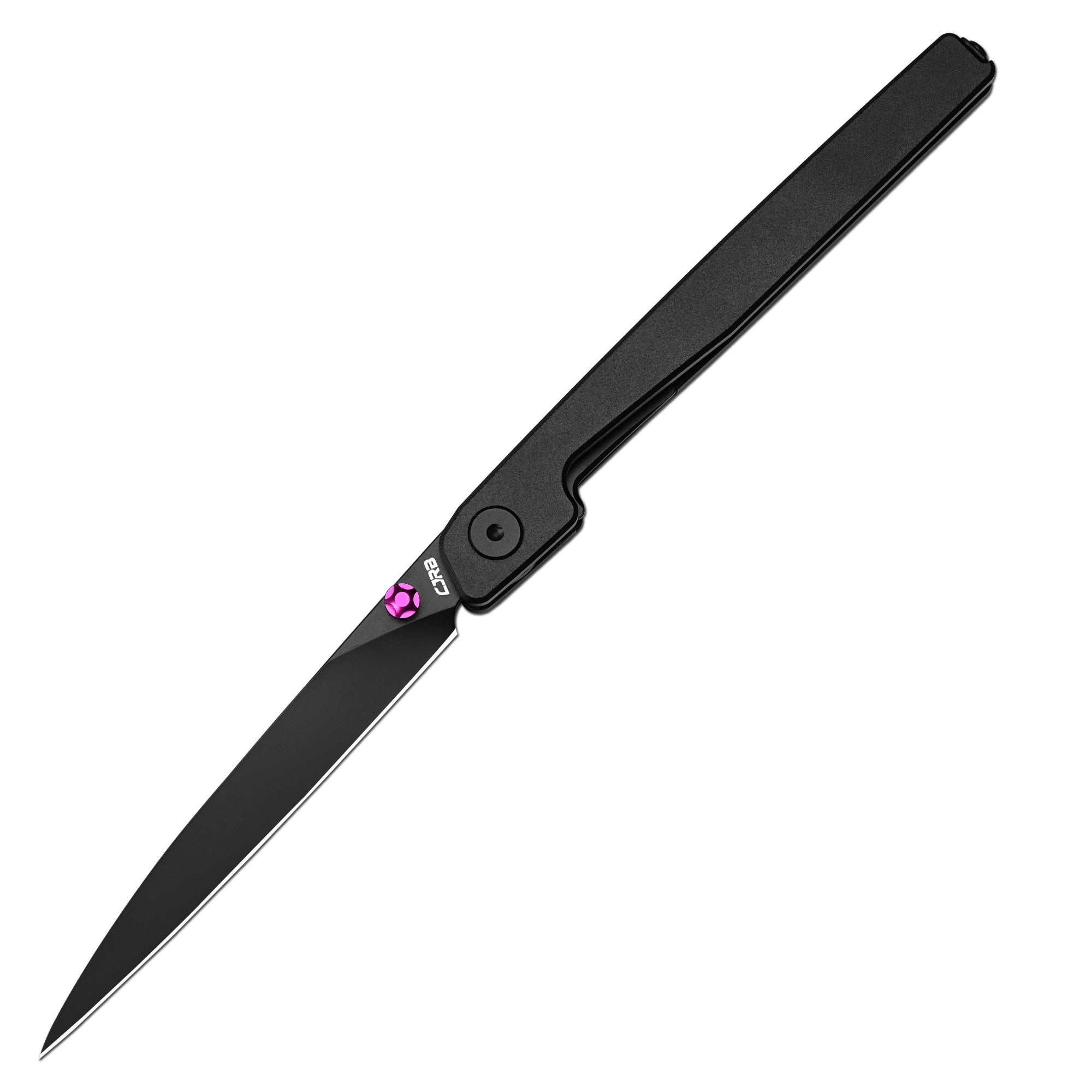 CJRB Lanky Thumb Stud & Liner Lock Knife Black Aluminum Handle
