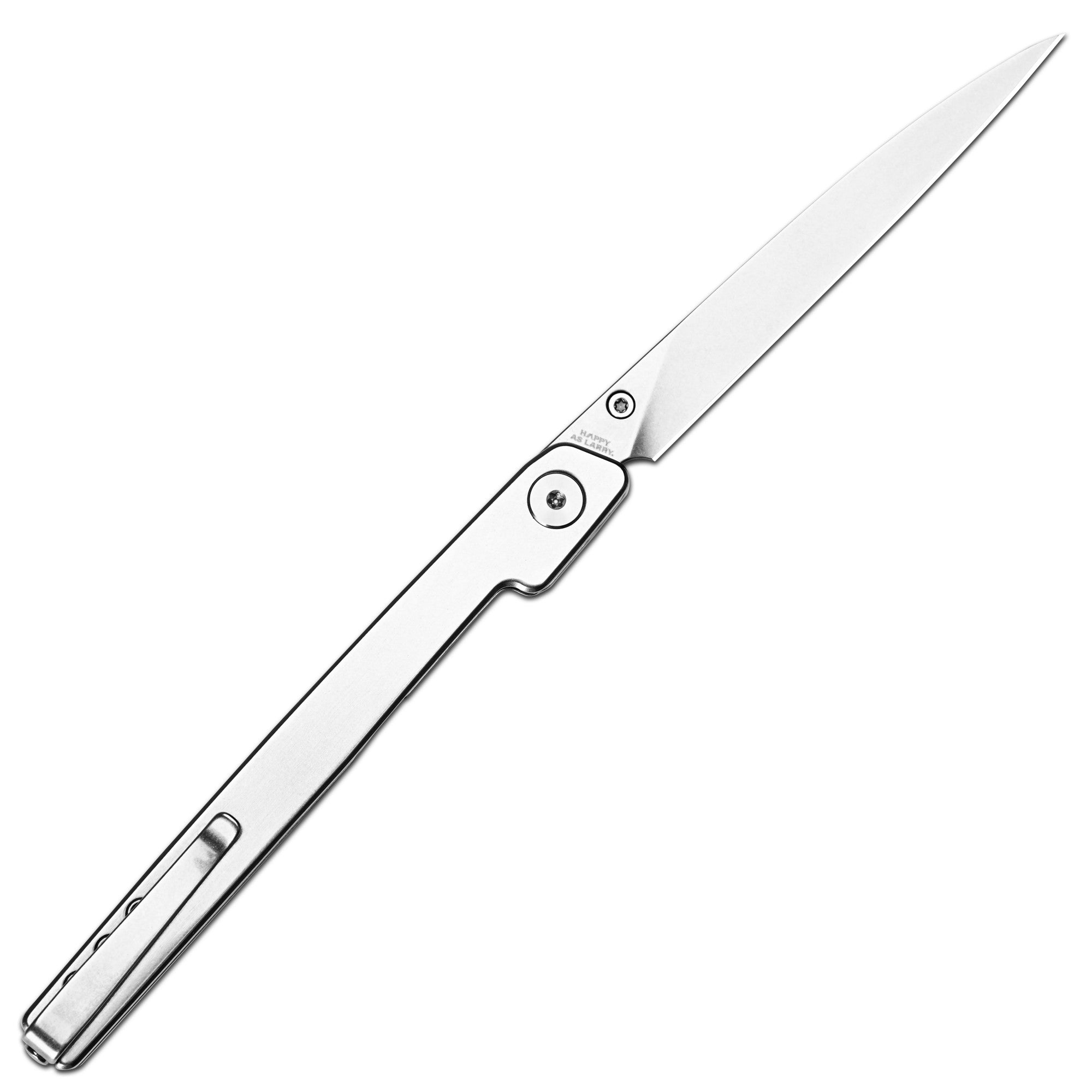 CJRB Lanky Thumb Stud & Front Flipper Liner Lock EDC Knife Steel Handle Steel Clip(3.58'' CPM S90V Stone Wash Blade) J1965G-ST