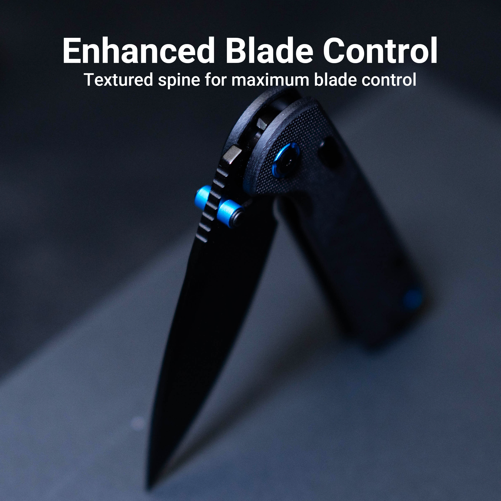 CJRB Latitude Thumb Stud & Top Liner Lock EDC Knife Black CNC G10 Textured Handle(3.47'' AR-RPM9 Steel Black PVD Coating Blade) J1975-BBK
