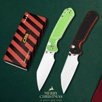 CJRB Pyrite-Light J1945 AR-RPM9 Steel G10 Handle Folding Knives (Holiday Exclusive)