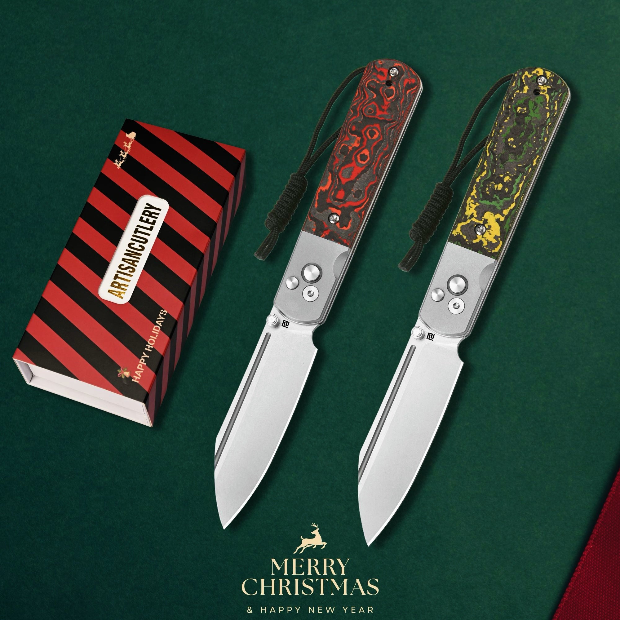 Artisan Cutlery Holm 1875 S90V Steel Blade TItanium and Fat Carbon