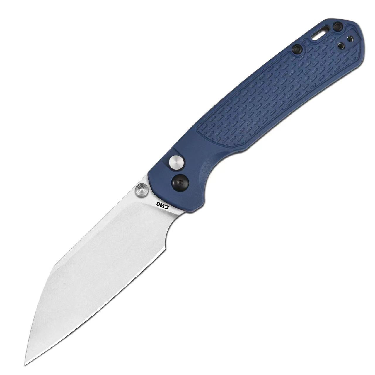 CJRB Pyrite-Light J1945 AR-RPM9 Steel Blade FRN Handle Folding Knives - Blue/Stone Wash (J1945-BU)