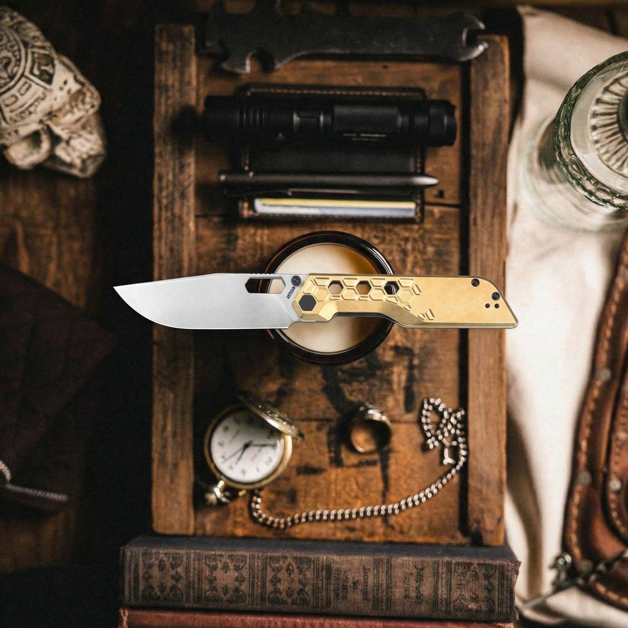 Artisan Cutlery Beest ATZ-1878P AR-RPM9 Blade Aluminum Handle Folding Knives