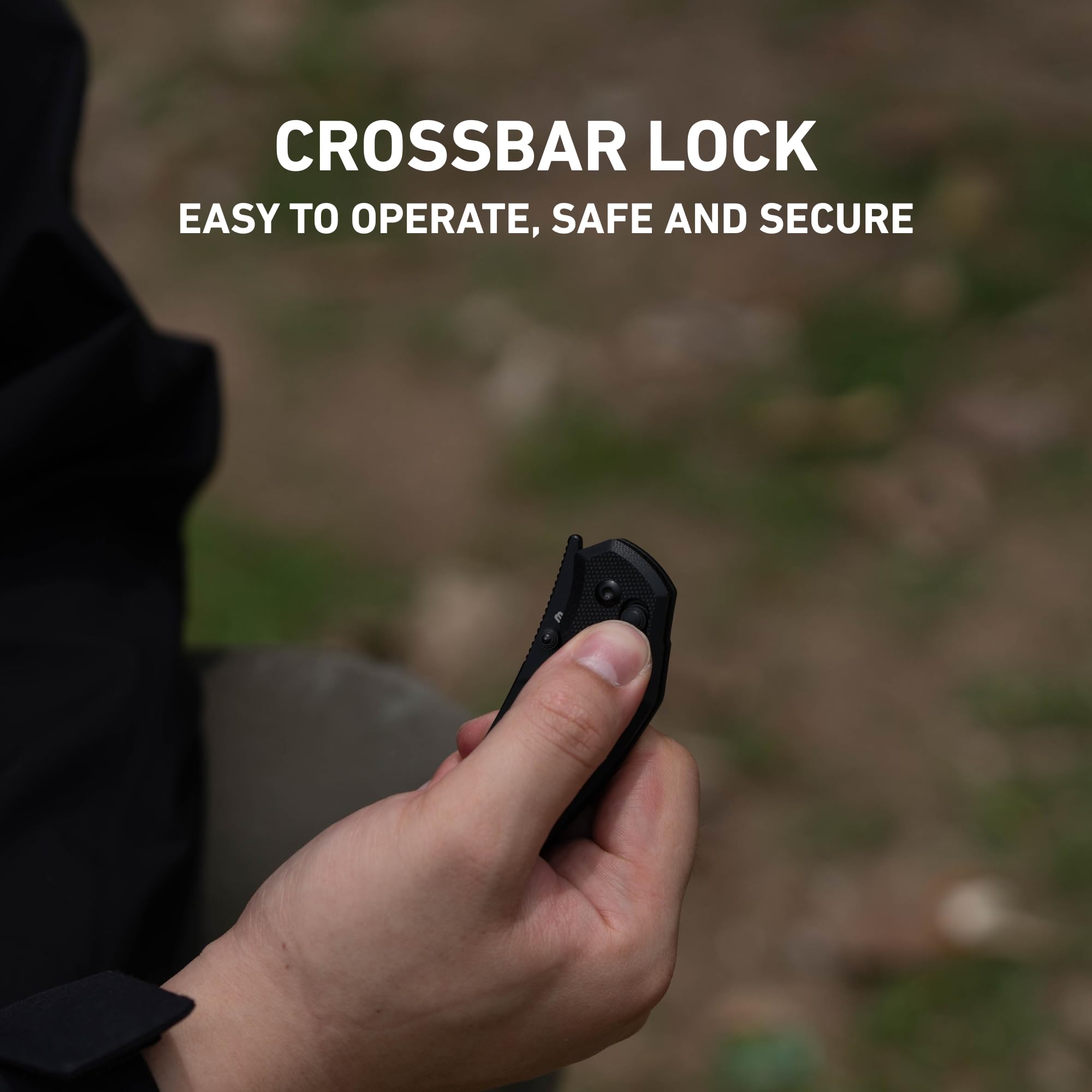 CJRB Nanner J1955 AR-RPM9 Steel Blade G10 Handle Folding Knives, Black