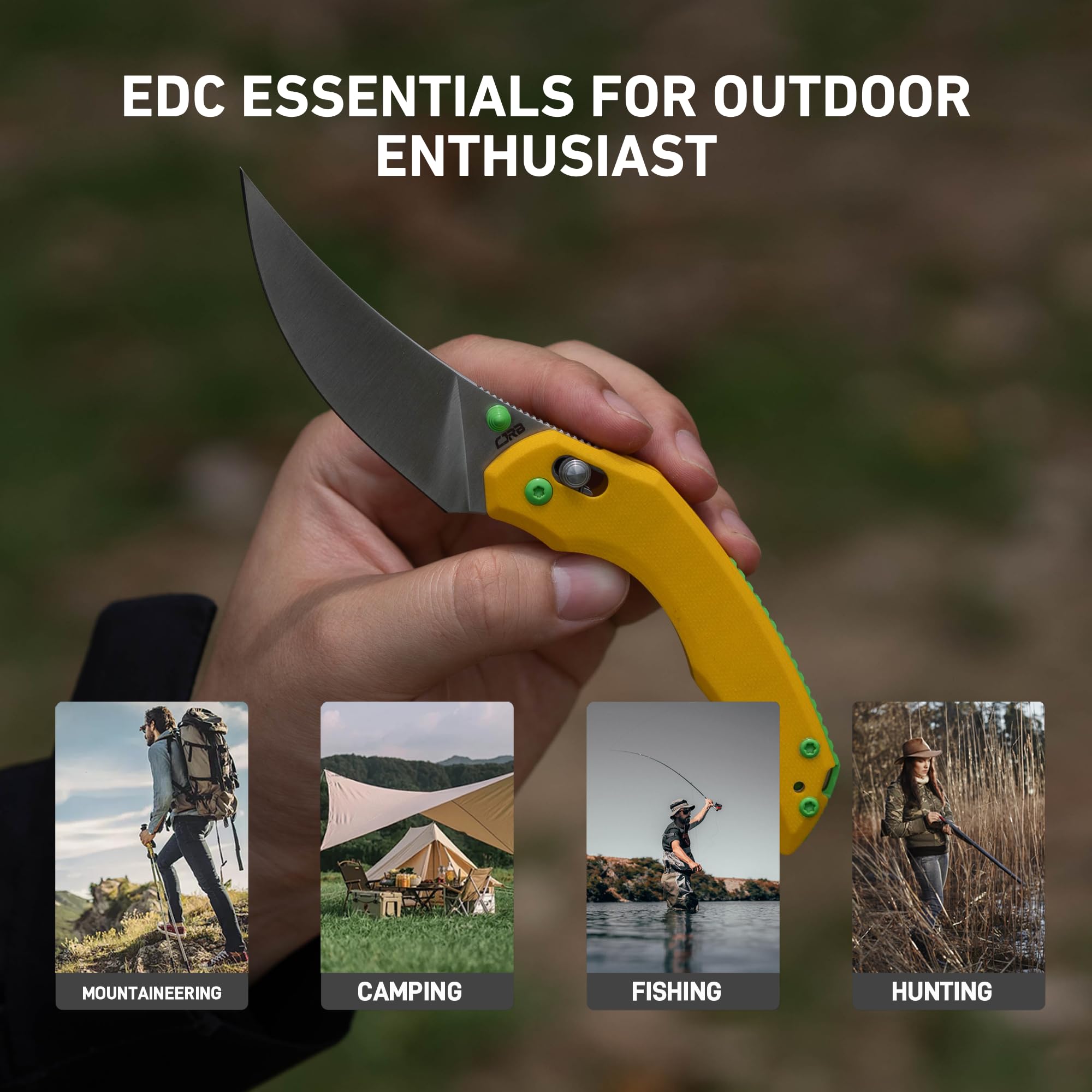 CJRB Nanner J1955 AR-RPM9 Steel Blade G10 Handle Folding Knives