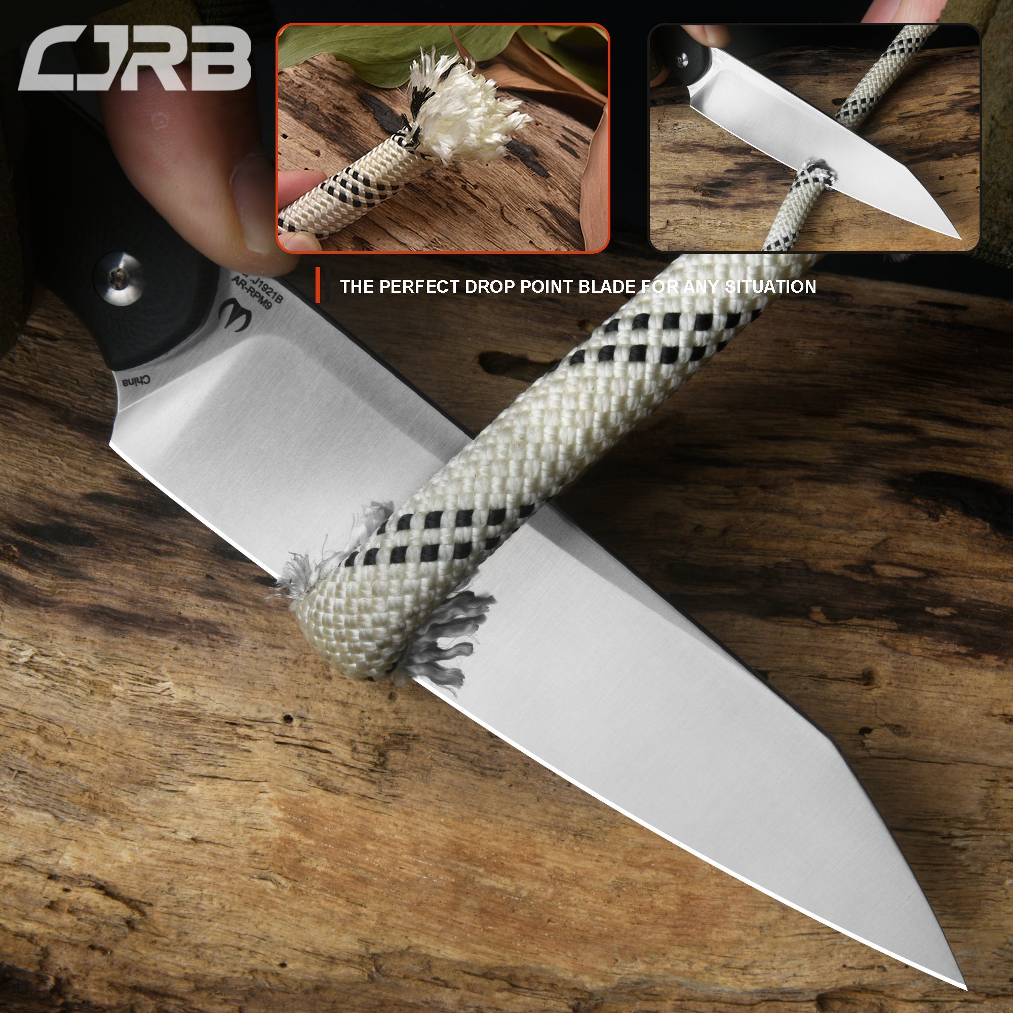 CJRB Silax J1921b AR-RPM9 Steel Blade G10 Handle Fixed Blade Knives