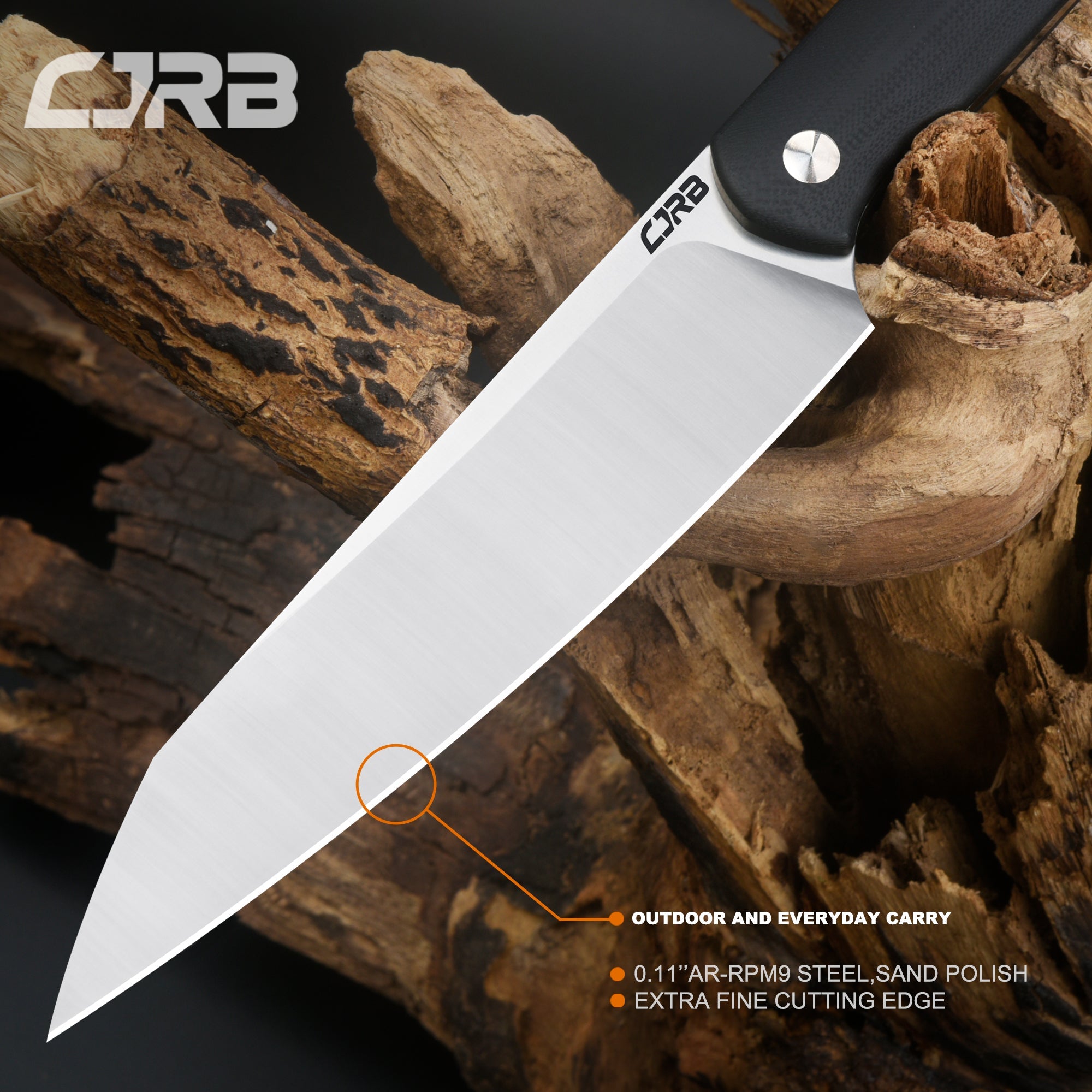 CJRB Silax J1921b AR-RPM9 Steel Blade G10 Handle Fixed Blade Knives