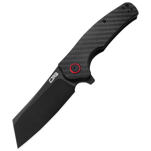 CJRB Crag J1904 AR-RPM9 Steel Black Pvd Blade Carbon Fiber Handle Folding Knives