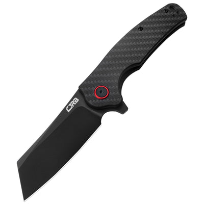 CJRB Crag J1904 AR-RPM9 Steel Black Pvd Blade Carbon Fiber Handle Folding Knives