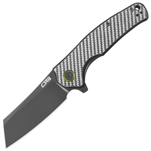 CJRB Crag J1904 AR-RPM9 Steel Silver Carbon Fiber Handle Folding Knives