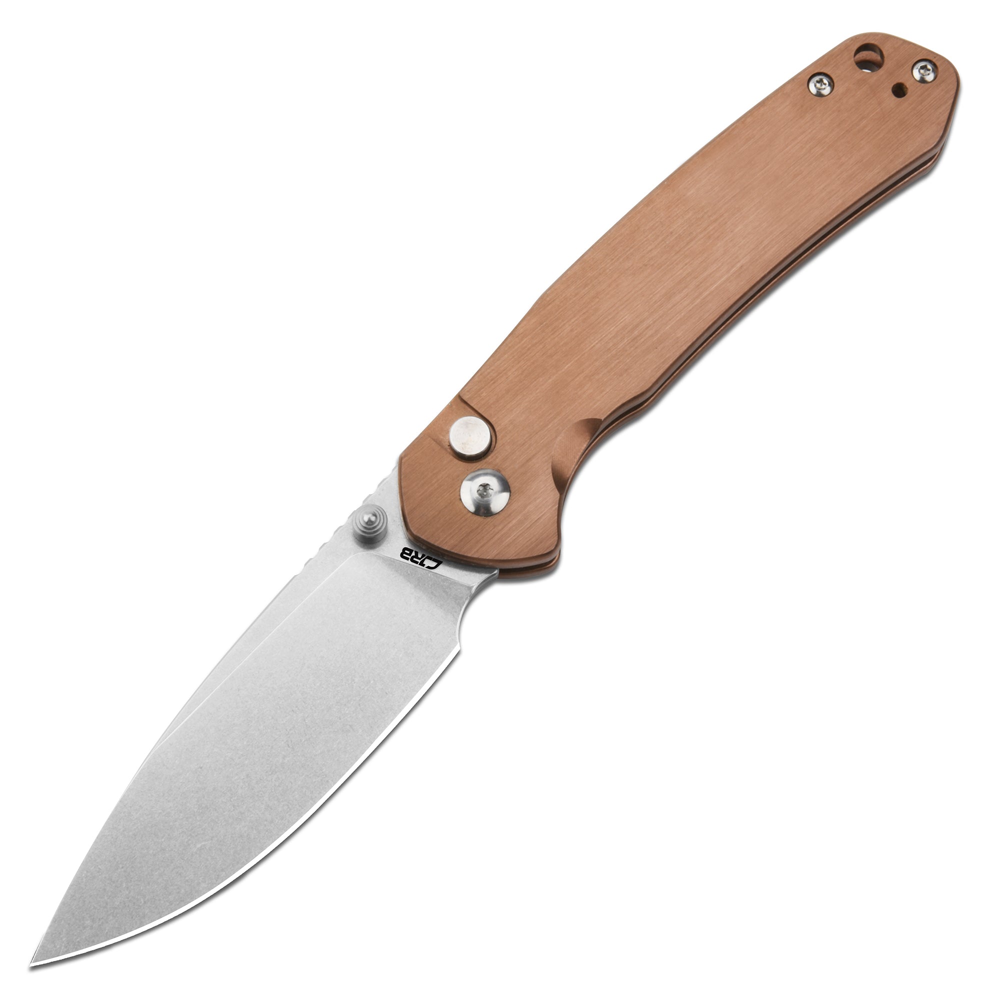 CJRB Pyrite J1925 AR-RPM9 Steel Blade Steel Handle Folding Knives Copper Colored