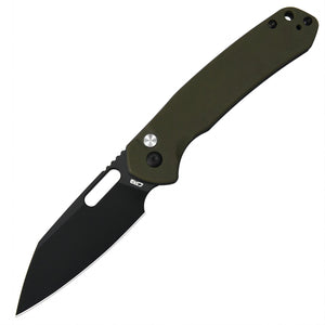 CJRB Pyrite-Alt Wharncliffe J1925A AR-RPM9 Steel Blade G10 Handle Folding Knives - Black PVD (J1925A-BGN)