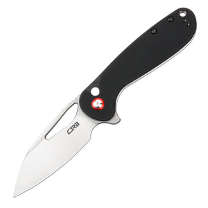 CJRB Lago J1926 AR-RPM9 Steel G10 Handle Folding Knives - Sand Polish Blade Black G10 Handle (J1926-BK)